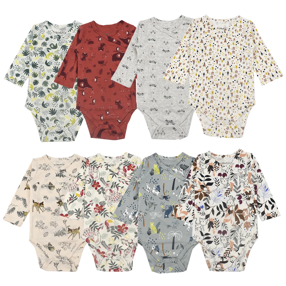 

0-24 Months Baby Bodysuit Long Sleeve Printed Autumn Spring Newborn Onesie Infant Boys Clothes Baby Girl Newborn Clothing