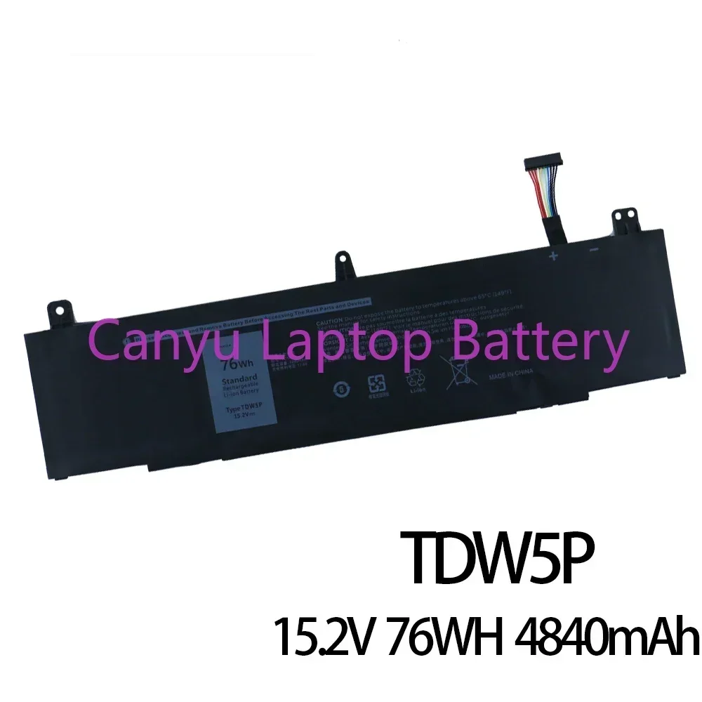 TDW5P   For   Alienware 13 R3 ALW13C-1738 2508 2718 2738 2838 JFWX7 04RRR3 0V9XD7 4RRR3 P81G P81G001 15.2V 76Wh Laptop battery