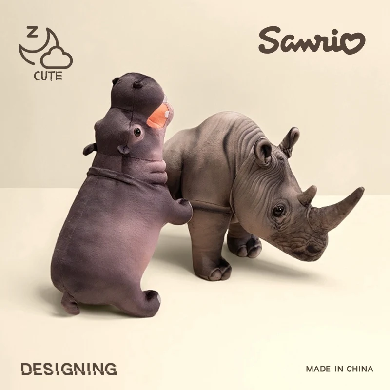 عالية الجودة محاكاة فرس النهر أفخم دمية وسادة نابض بالحياة الدهون وحيد القرن محشوة الحيوان ديكور المنزل هدية للأطفال