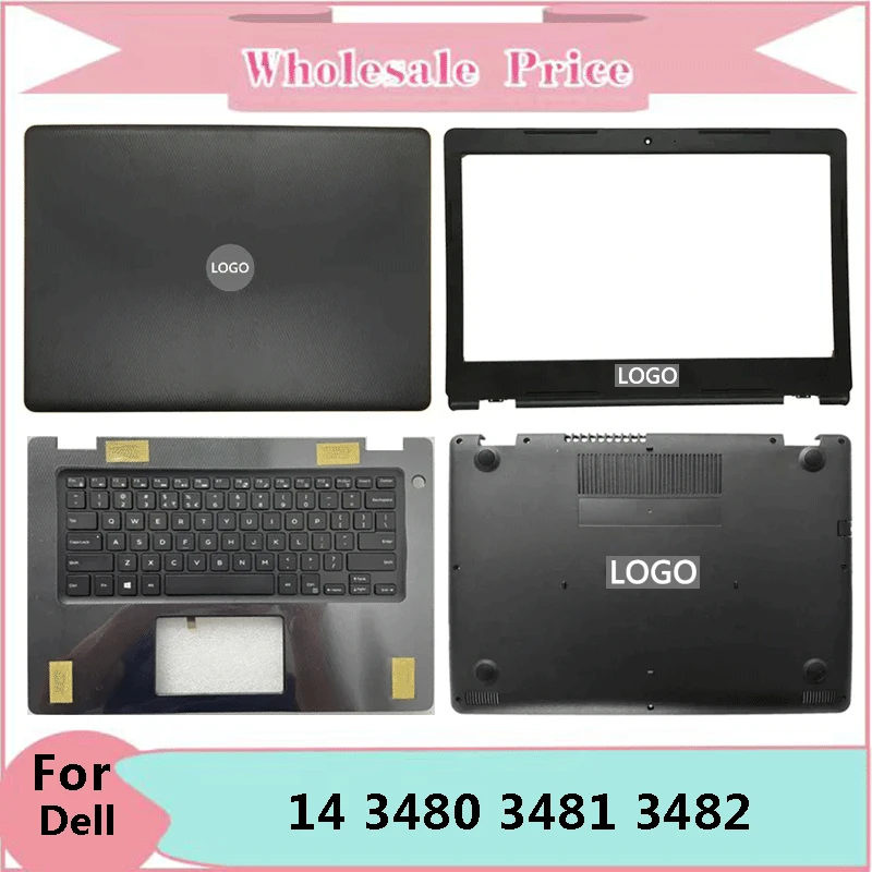 

New For Dell Notebook Inspiron 14 3480 3481 3482 Laptop LCD Back Cover Front Bezel Upper Palmrest Bottom Base Case Keyboard Hing