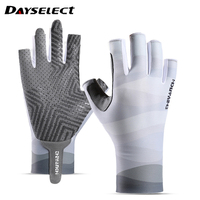 1Pair Open Finger Fishing Gloves Light And Comfortable Sun Protection Gloves Non-slip Wear-resistant And Quick-drying Men Women