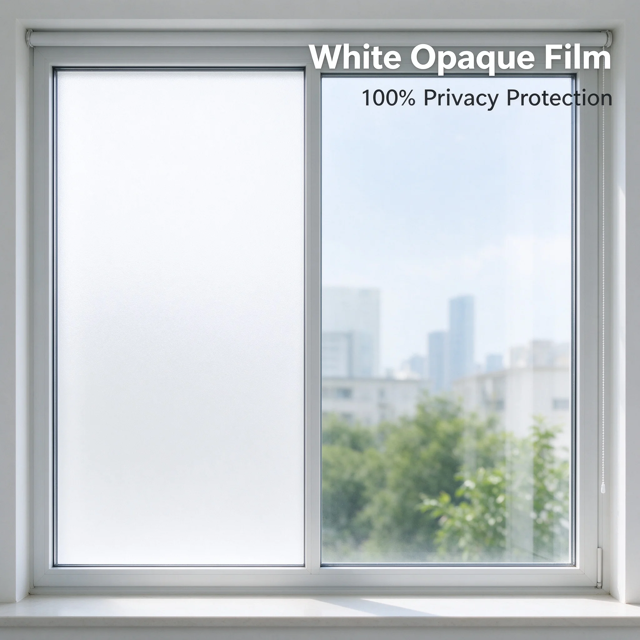 Anti Glare PET Window Film Roll One Way Privacy Block Light Heat Insulation Easy DIY Install for Indoor Home Car Office