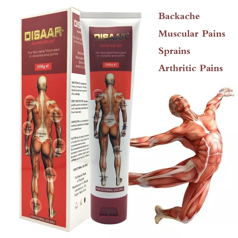 100g/pcs Muscle Pain Relieving Cream is used to treat joint pain, knee pain, and lumbar neuropathic pain, reducing swelling