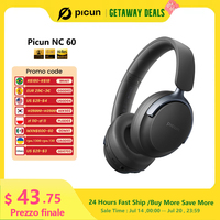 Picun NC60 ANC Wireless Bluetooth 5.4 Headphone 48dB Hybrid Active Noise Cancellation Headsets 40mm Driver 80H Playtime Earphone