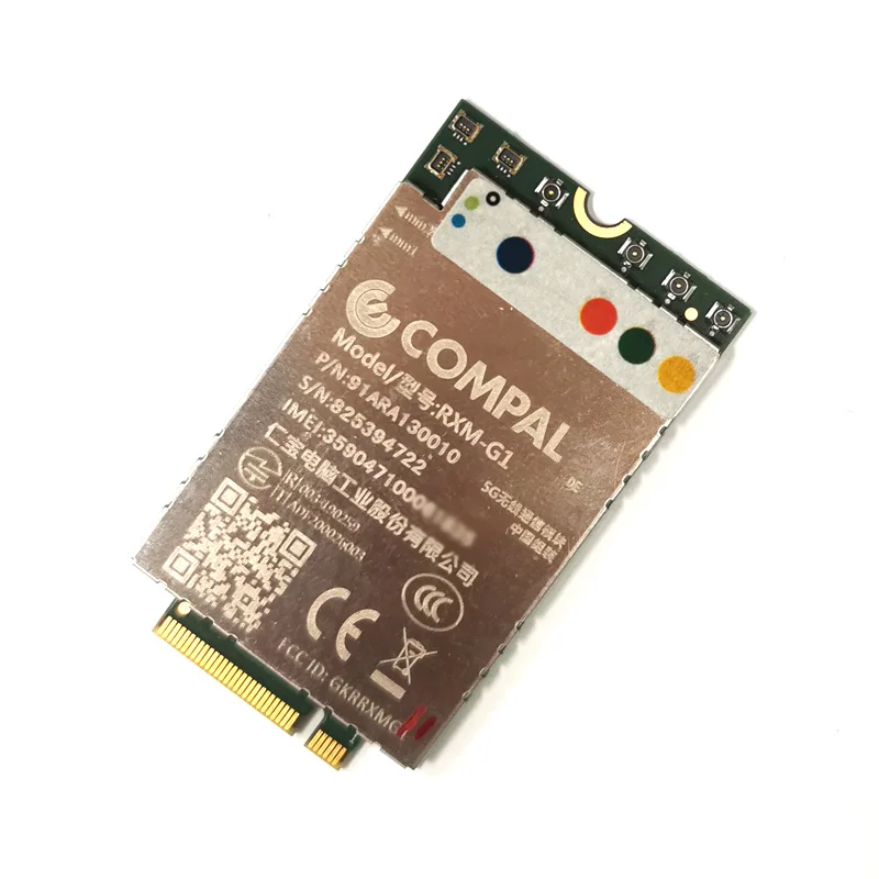 RXM-G1 5G LTE Module QCT SDX55 up to 1.5 GHz CAT 20 M.2 Key B 5G card