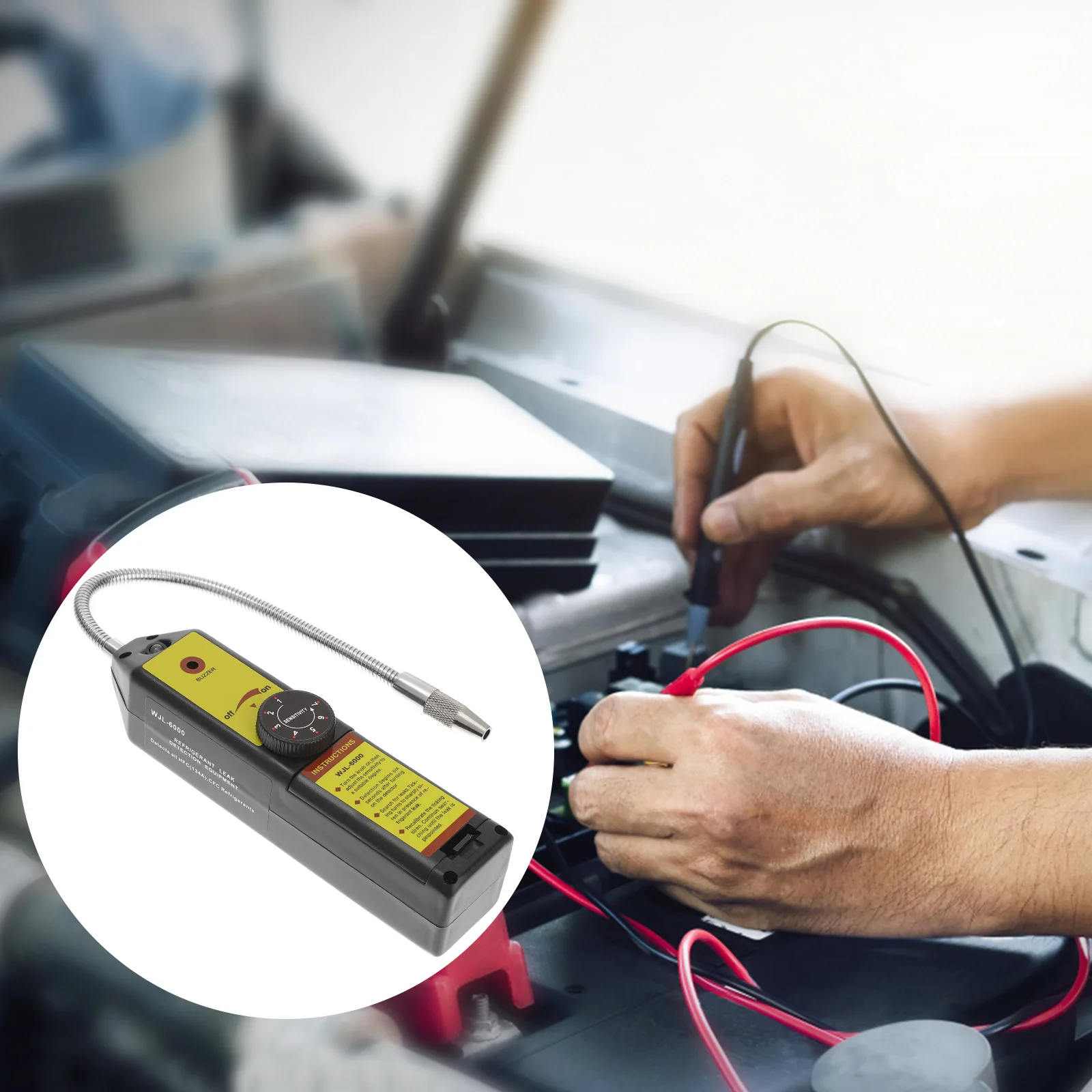 

Adjustable Sensitivity Refrigerant Leak Halogen Gas Tester Air Conditioning Sealant Gas Detection For