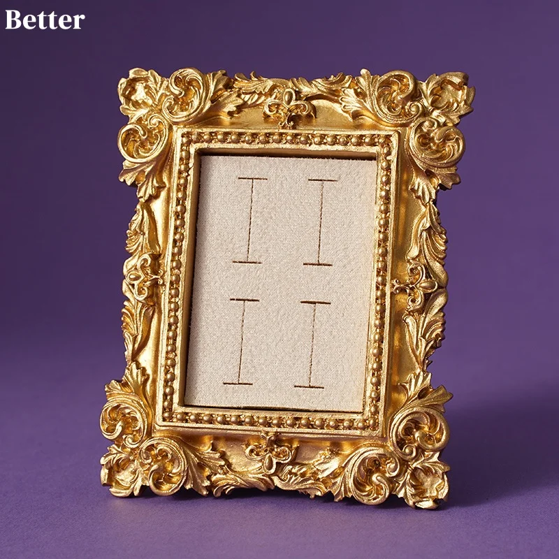 

Retro Small Jewelry Display Tray for Ring Showcase, Photography Props & Shop Storage - Resin Craft Display Holder Wholesale