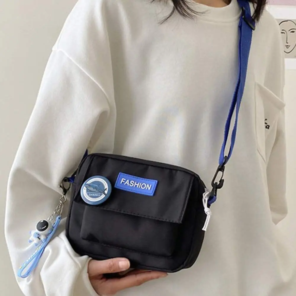 

Canvas Women's Shoulder Bag Trendy Men's Small Square Bag Messenger Bag Crossbody Mobile Phone Bag