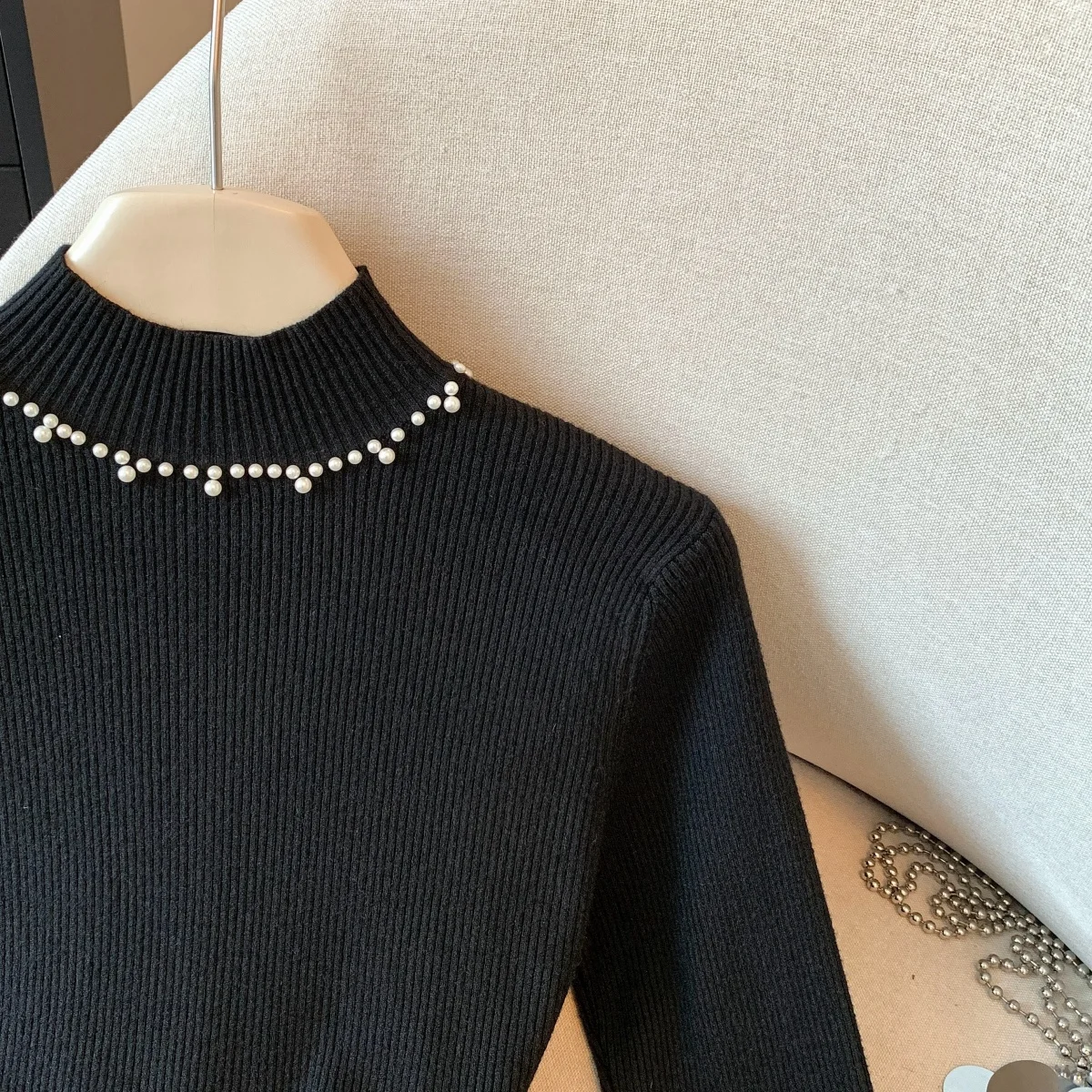 ملابس داخلية نسائية من Ele بقصة ضيقة وقاعدة محبوكة irt Winter Bell Sve ملابس داخلية عالية الجودة مطرزة بالخرز عالي الجودة...