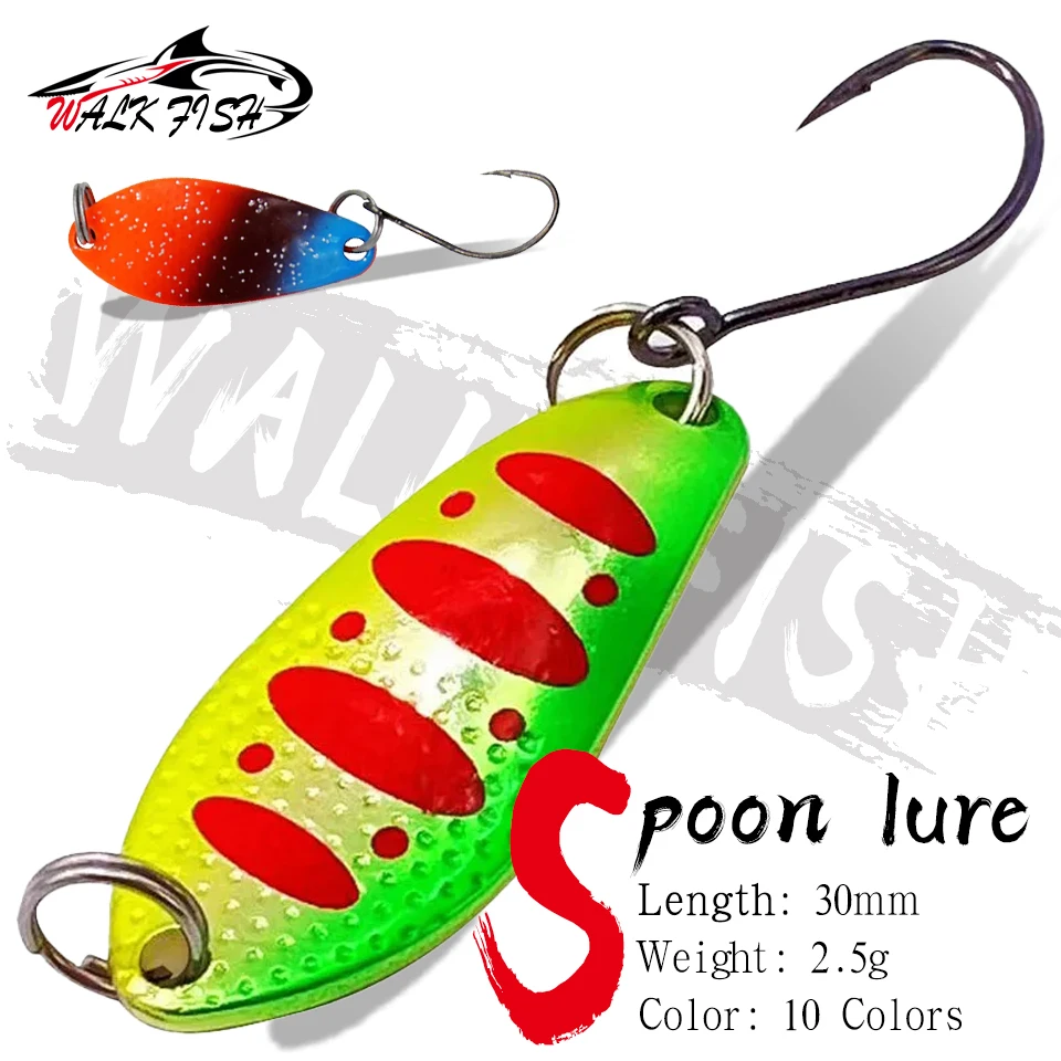 WALK FISH 1PCS 30mm 2.5g Spinning Fishing Bait Spoon Trout Lure Fishing Lure Fishing Wobblers Spinner Bait Artificial Hard Bait