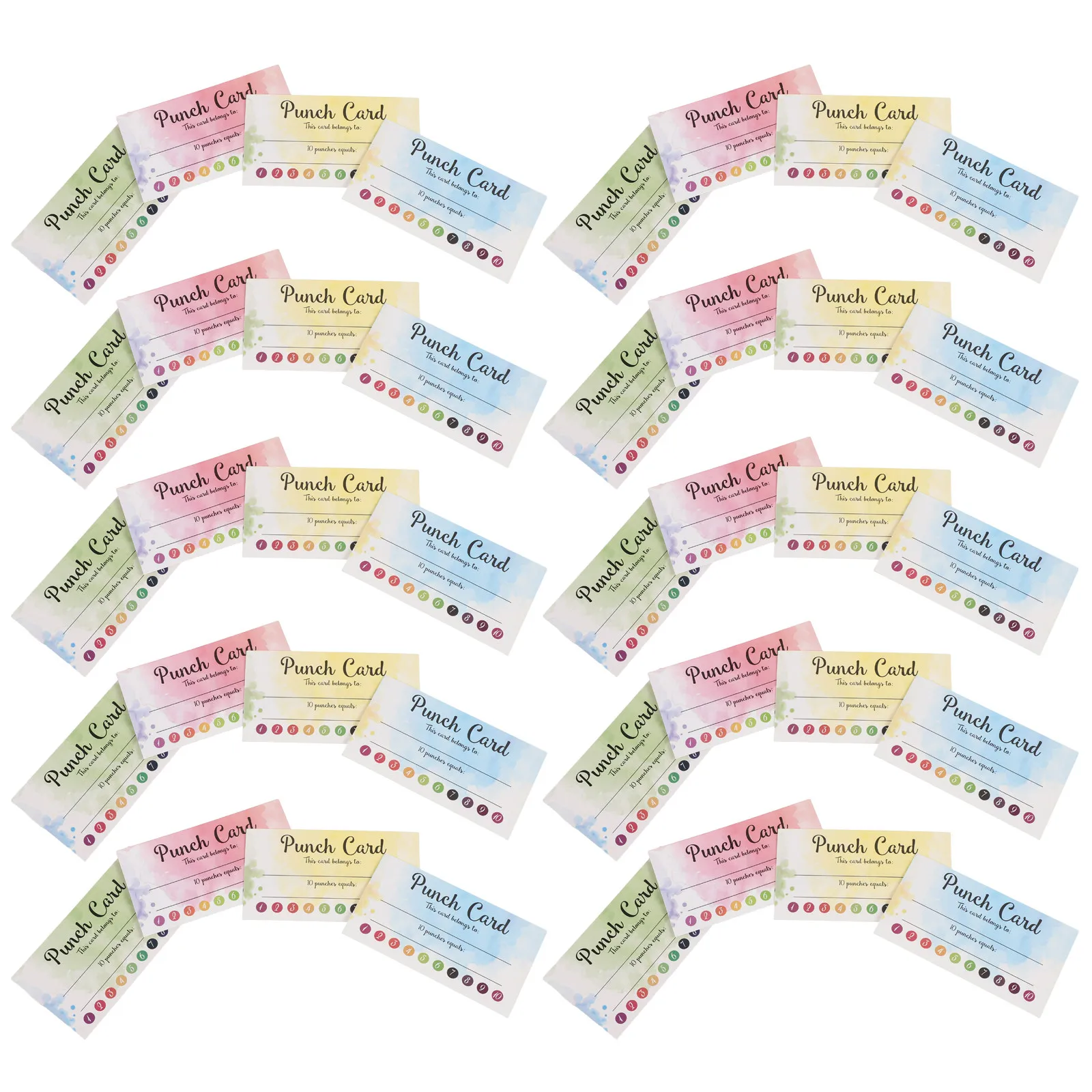 200Pcs Classroom Incentive Cards Punch Cards Large Value Pack Motivational Behavior Rewards Student Reward System