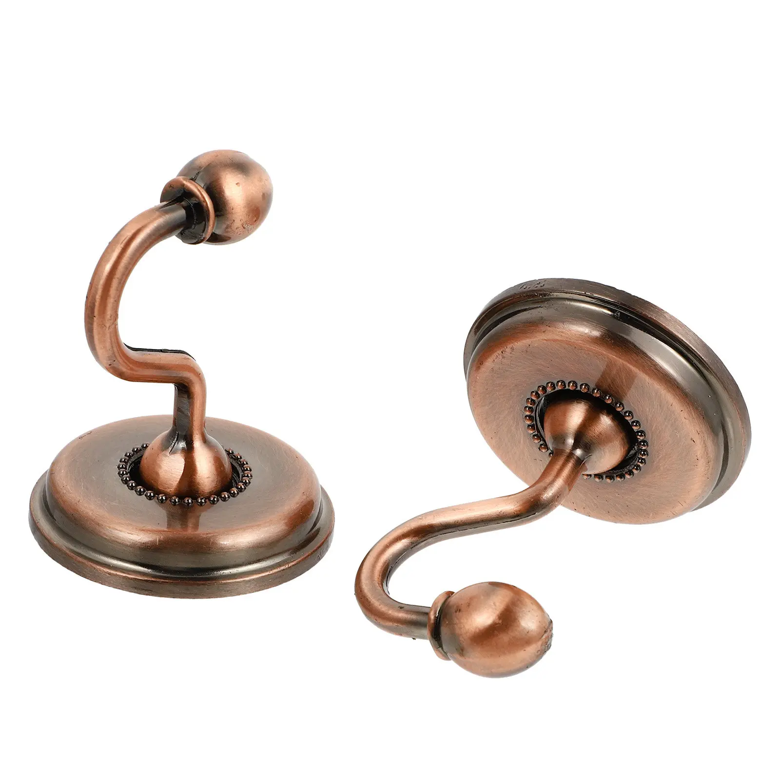 2Pcs Zinc Alloy Curtain Hooks Creative Wall Hooks Practical Household Curtain Accessories for Tub Bathroom Rooms