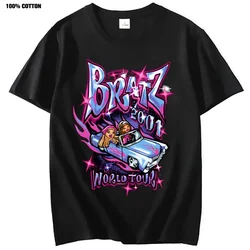 Bratz T Shirts Women Summer Street Oversized T-shirt Harajuku Y2k Tops Men Women Casual Cotton Short Sleeve Tshirt