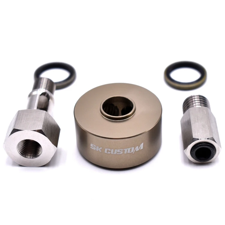 사용자 정의 CNC 오일 압력 필터 온도 어댑터 EA888 Gen3 오일 샌드위치 플레이트 오일 쿨러 어댑터 VW Golf7 MK7