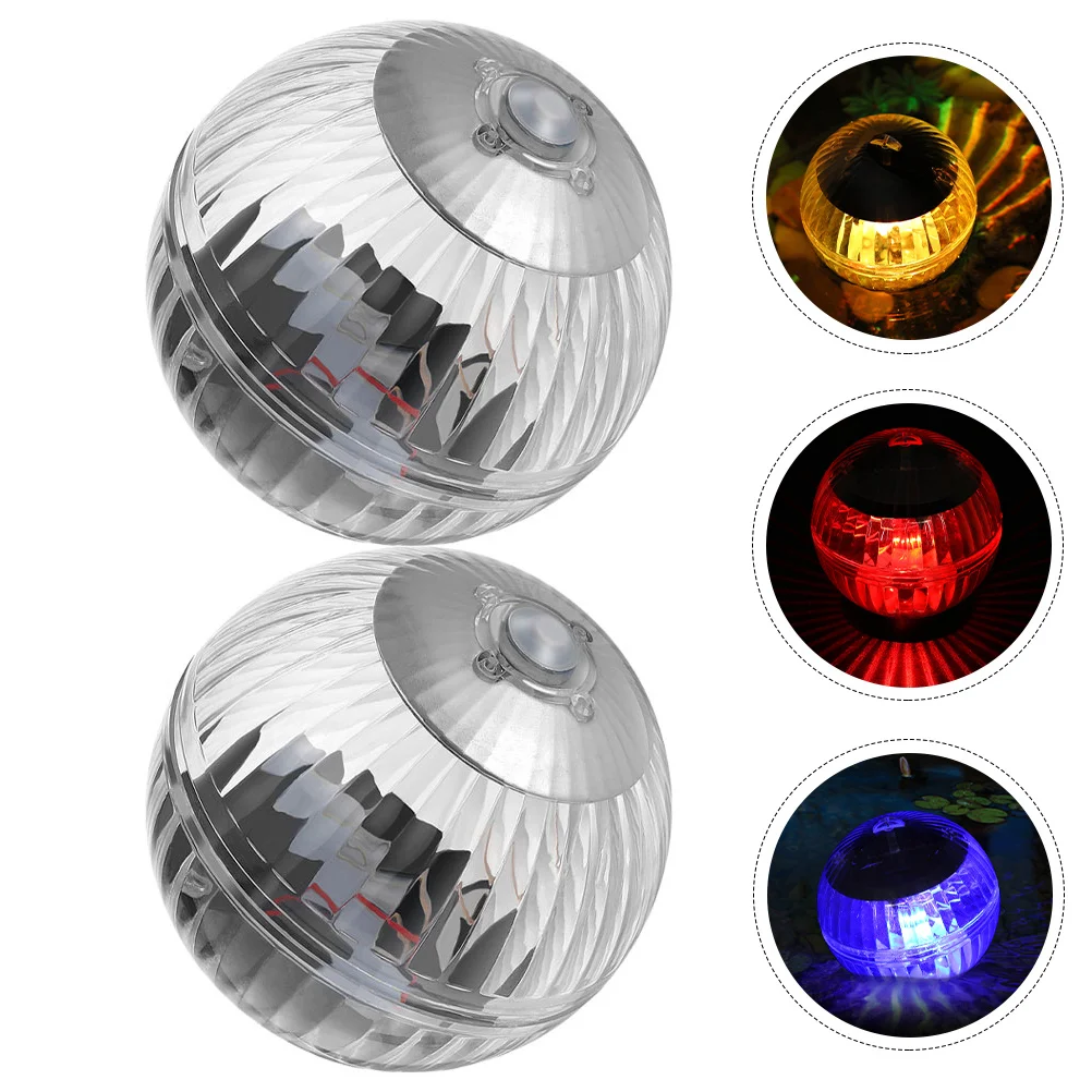 

2Pcs Solar Floating Pool Lights Color Changing Waterproof LED Pond Lights Garden Yard Party Decoration Floating Light for Pool