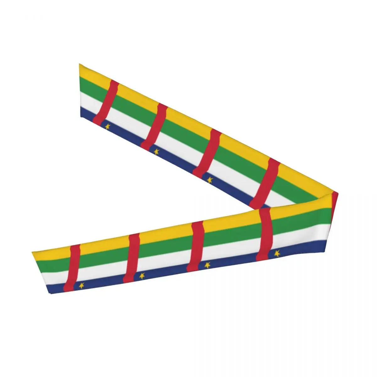 Tie Headbands Central African Flag Sports Head Band Athletic Sweatband Bandana Sweat Wicking