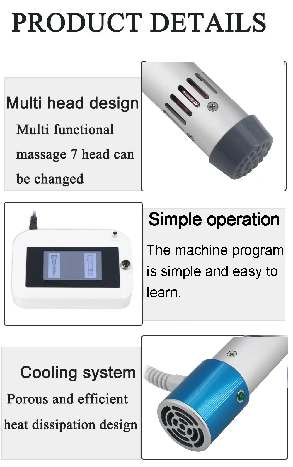 300mj Professional Shockwave Therapy Machine Ultrasonic Device Effectively Relieve Limb Pain ED Treatment Massager Household