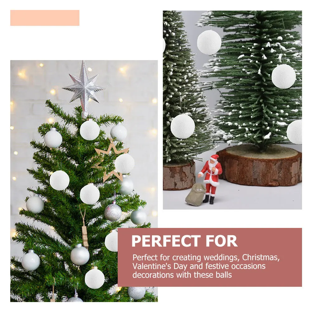 

500pcs Foam Foam Forms Polystyrene Forms 40Mm White Polystyrene Diy Ornaments For Christmas Wedding Party Decor Supplies
