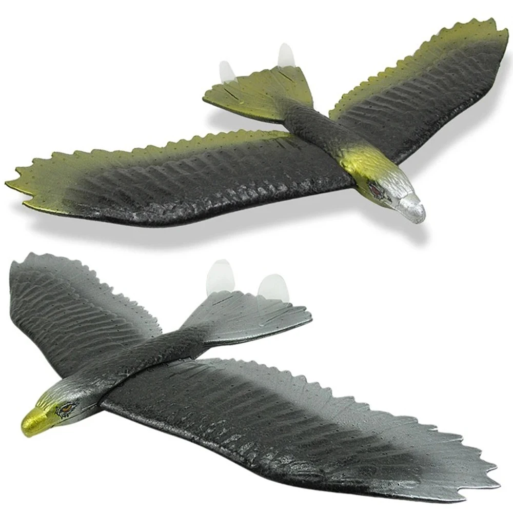 Eagle EPP Plane Bionic Aircraft Fighter Golden Falcon Hand Throw Launch Glider Silver Hawk Foam Educational Outdoor Party Gift