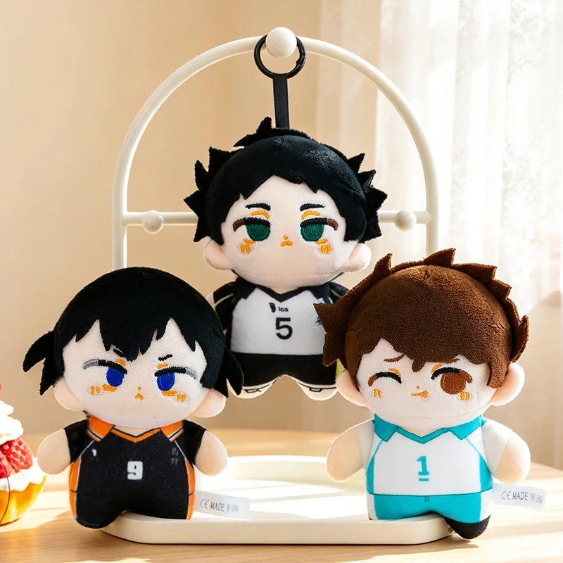 Haikyuu!! Anime Plüsch-Schlüsselanhänger Hinata Kageyama Oikawa Kuroo Nishinoya Puppe Taschenanhänger Sammlerstück Anhänger Rucksack Handtaschen-Deko – Detail 14