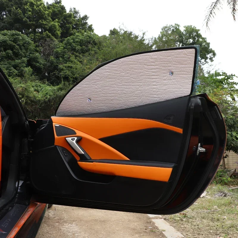 For 2014-2019 Chevrolet Corvette C7 car front windshield full-window glass sunscreen UV protection sun visor car accessories 4