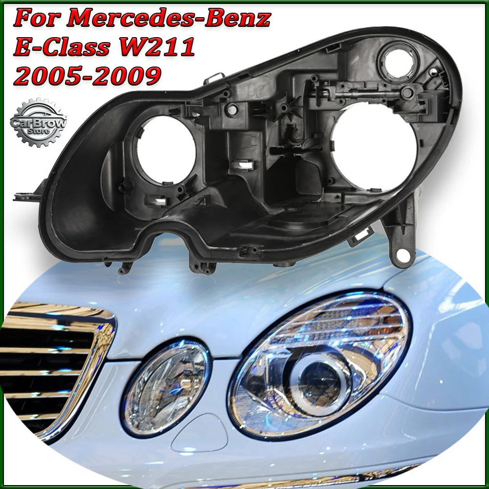 

Задняя часть корпуса фары (основание) для Mercedes-Benz E-Class W211 2005-2009, черная