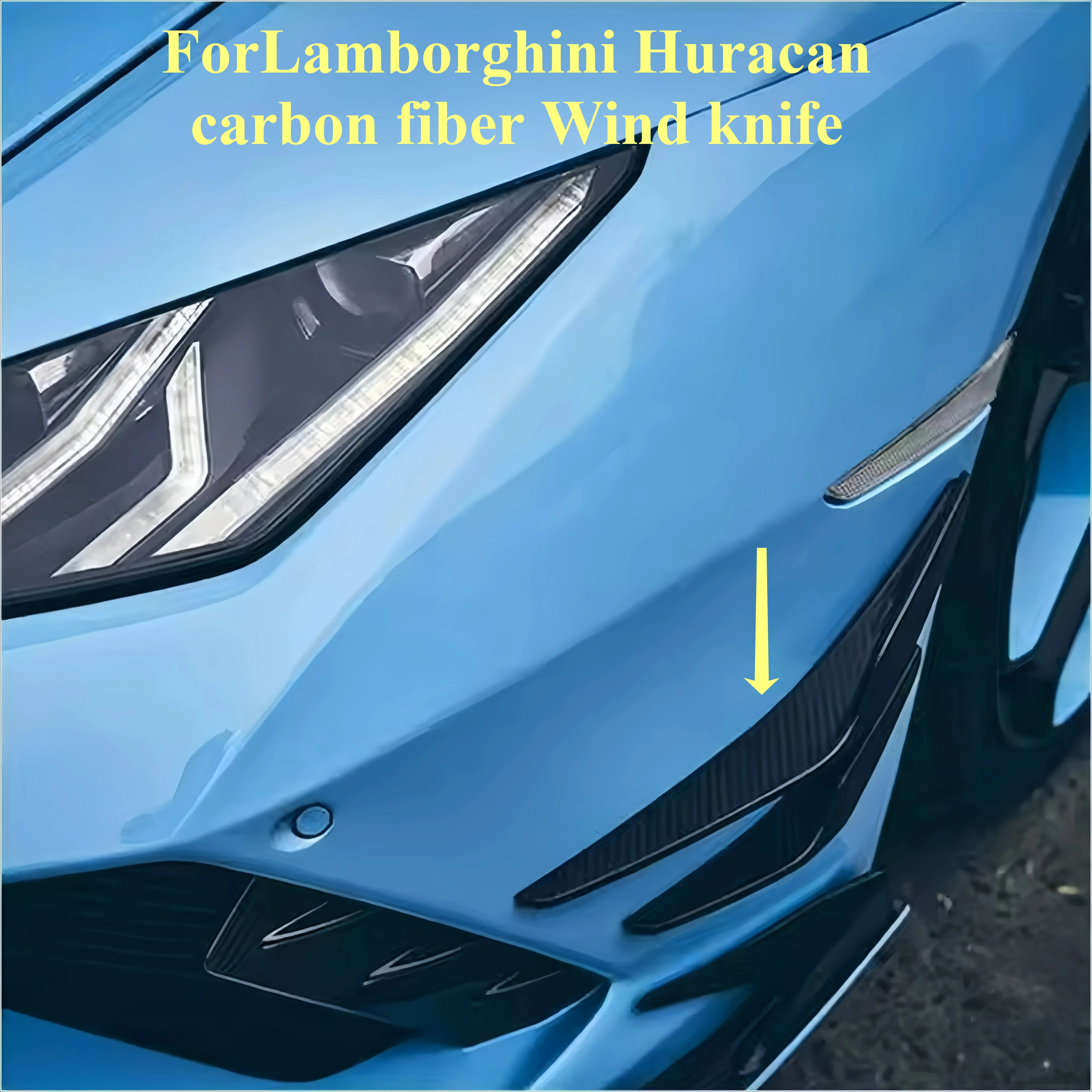 

High Cost-effectiveness Suitable ForLamborghini Huracan Dry Carbon Fiber Front Bumper Blade