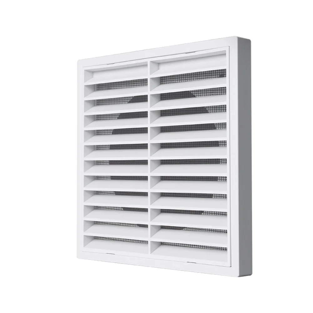 ABS Plastic Double Layer Air Vent Grille Louver With Mesh For Central AC System Wall Attic Garage Fan Ventilation Cover