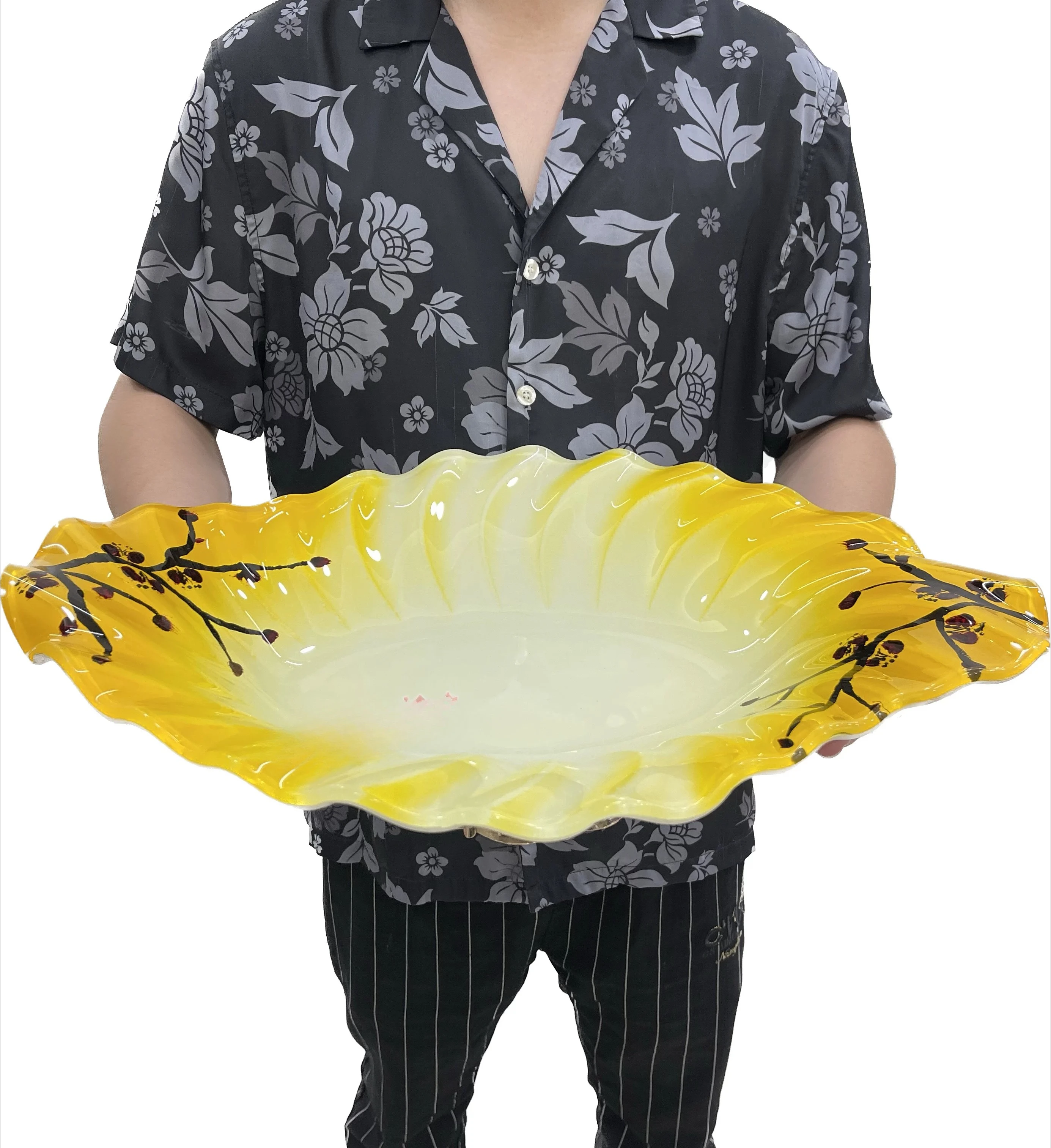 High-end sashimi ice salmon specialty seafood platter dry ice creative tableware