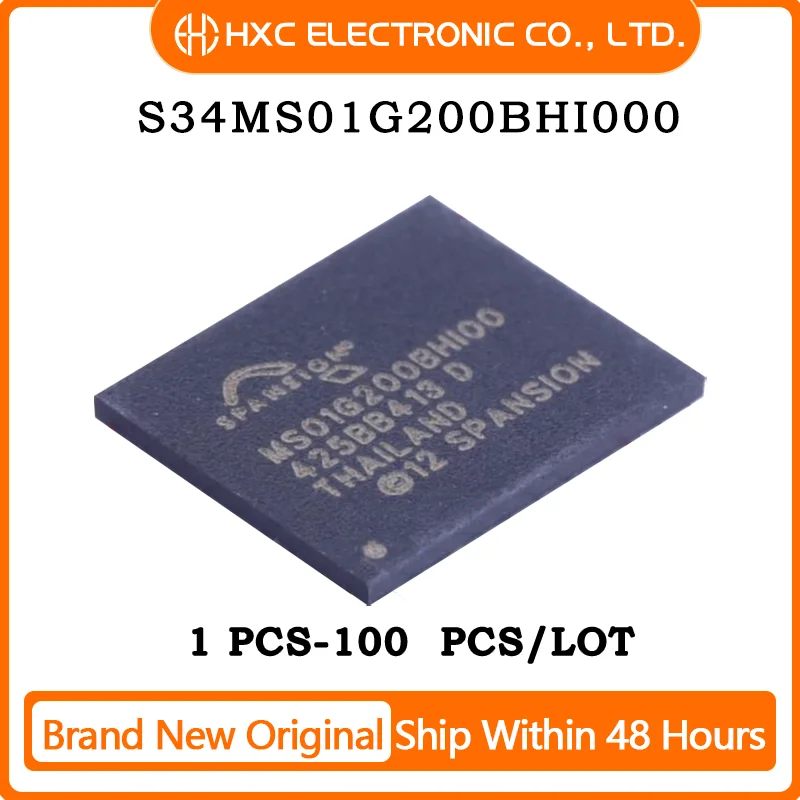 

1PCS/10PCS/50PCS/100PCS S34MS01G200BHI000 S34MS01G200BHI00 Brand New Original IC Chip