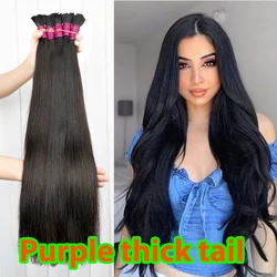 Wholesale Natural Human Hair For Braiding Straight Double Drawn Indian Hair Virgin Bundles Afro Bulk 100% Human Hair Extension