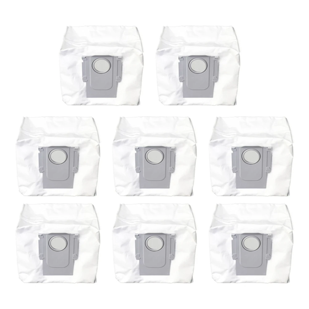 8Pcs Dust Bag for Xiaomi Roborock S7 MaxV Ultra Q5+ Q7+ Q7 Max+ T8 Robot Vacuum Cleaner Dust Bin Spare Parts