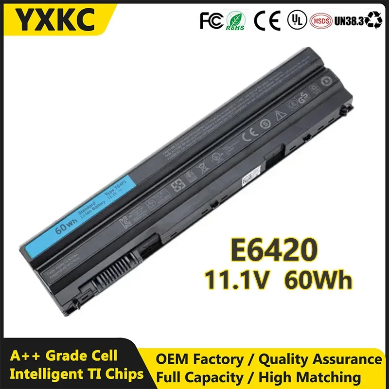 YXKC Laptop Battery 6cell HXVW 8858X For Dell Latitude E5420 E5430 E6420 E6430 E6520 E5530 M5Y0X HCJWT T54FJ 911MD 4YRJH PRR