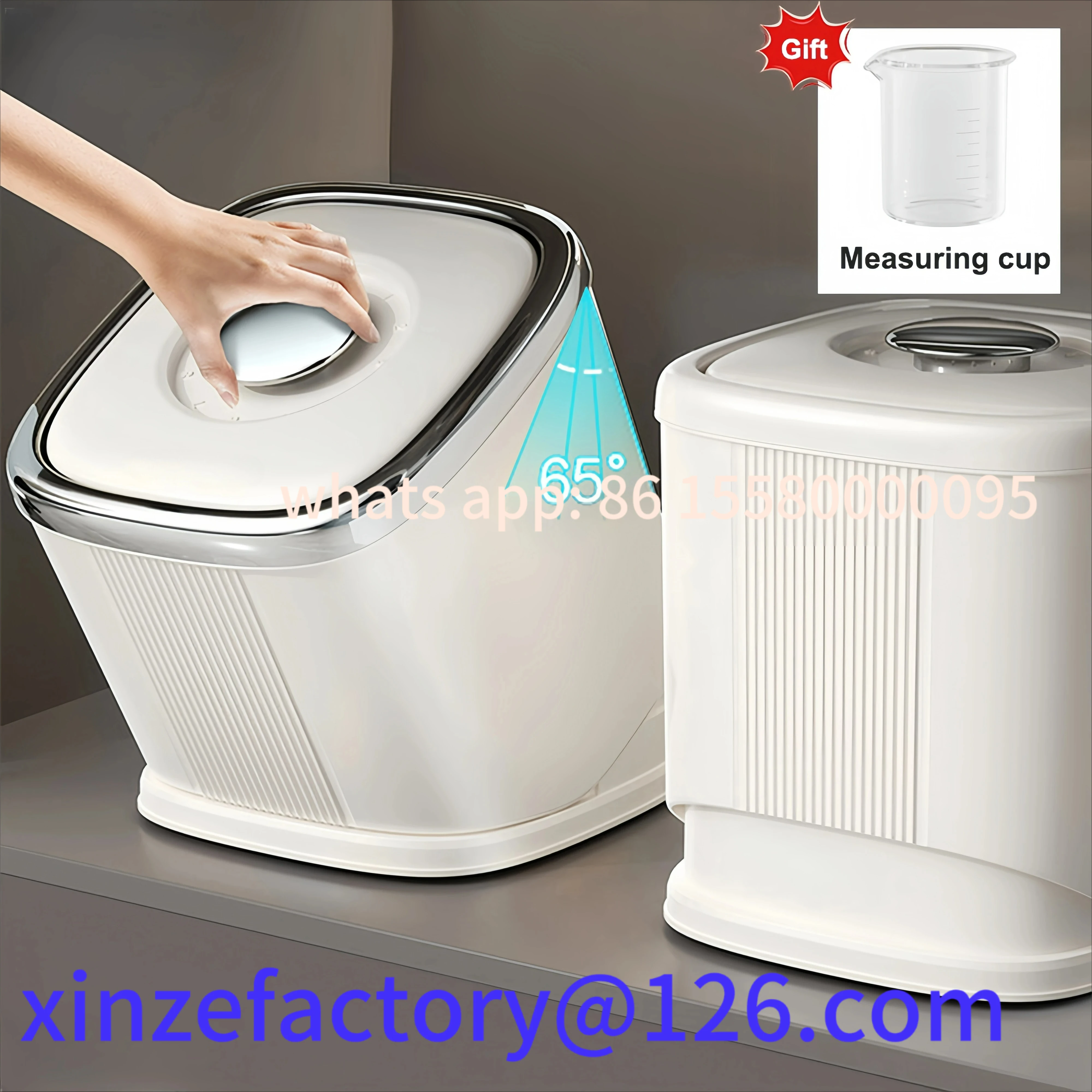 

Customizable 6KG Rice Container Rice Storage Box Sealed Cereal Dispenser with Buckle Insect Proof Grain Pet