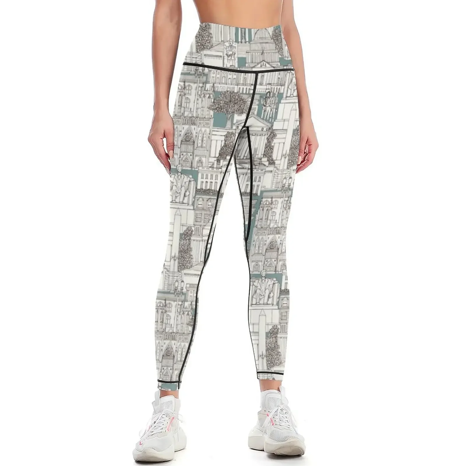 Washington DC toile juniper Leggings leggins push up woman legings for fitness gym top Fitness's gym clothes Womens Leggings