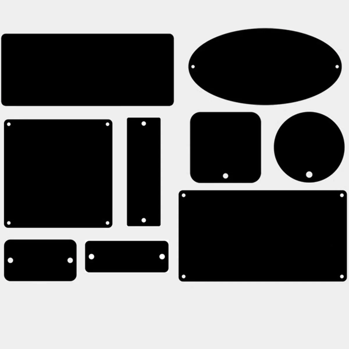 Customized Blank Nameplate Made Of Black Aluminum Plate Material image 5