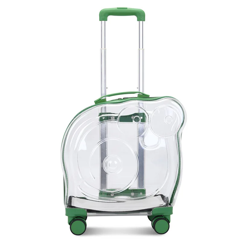 

Customized cat bag going out portable pet trolley case space capsule pet backpack large capacity transparent cat suitcase