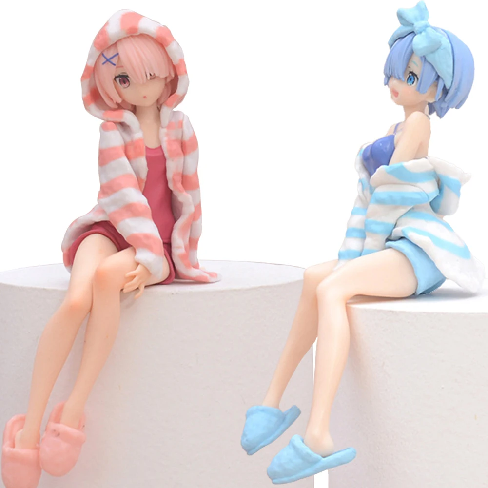 

16CM Anime Figure Life In a Different World PVC Model Anime Rem Ram Action Figures Decor Collection Gift pajamas Toy For Adult