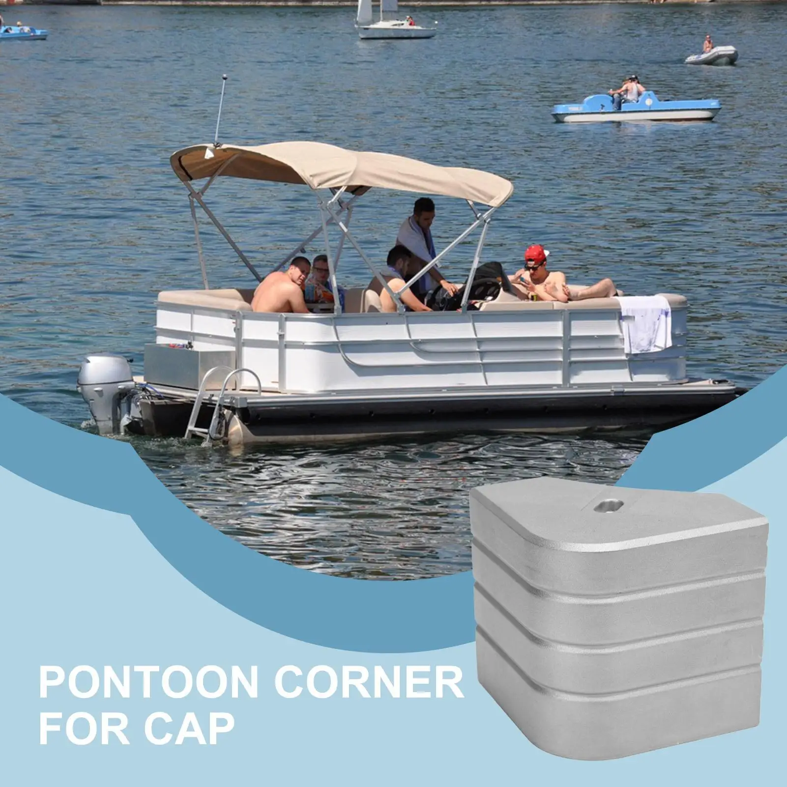 

Pontoon Corner Caps Heavy Duty Aluminum Pontoon Boat Corners Dock Guards for Camping Fishing Home Users Roof Business Users