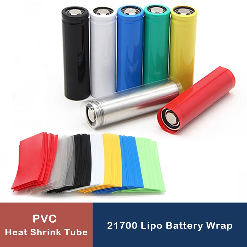 

21700 Battery Film PVC Heat Shrink Tube 78x36mm Precut Shrinkable Sleeve Tubing Protect Pipe Cover for Batteries Wrap