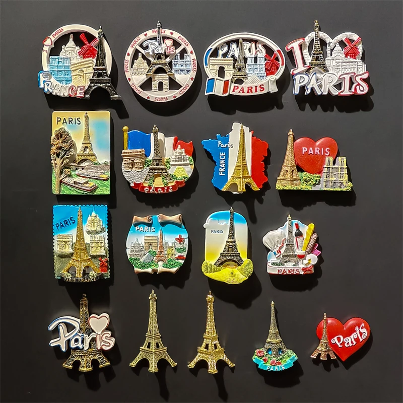 France，landmark buildings，Eiffel Tower，3D Stereoscopic，Crafts，Travel commemoration，decoration home，refrigerator magnets