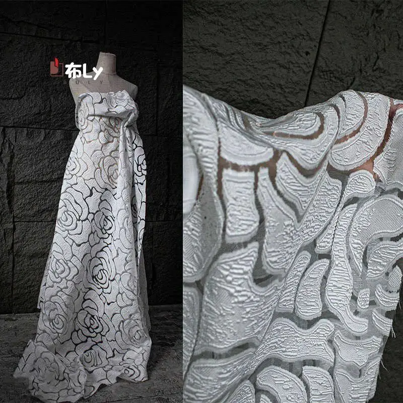 hollow-rose-petal-texture-jacquard-fabric-organza-vintage-qipao-dress-gown-for-fashion-designer-material