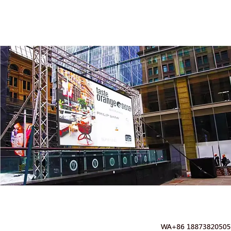 

Светодиодный дисплей Vcore Цена со скидкой 500x500 мм Шкаф для аренды P3.91 Открытый бесшовный экран для сращивания Мобильная рекламная панель для сцены