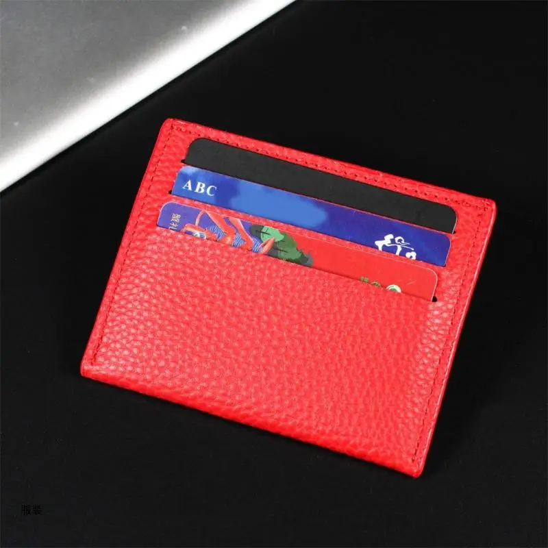 D0UD PU Leather Credit Card Holder Waterproof Card Holder Pocket Card Wallet Multi Slot Cash Wallet Purse for Women Men