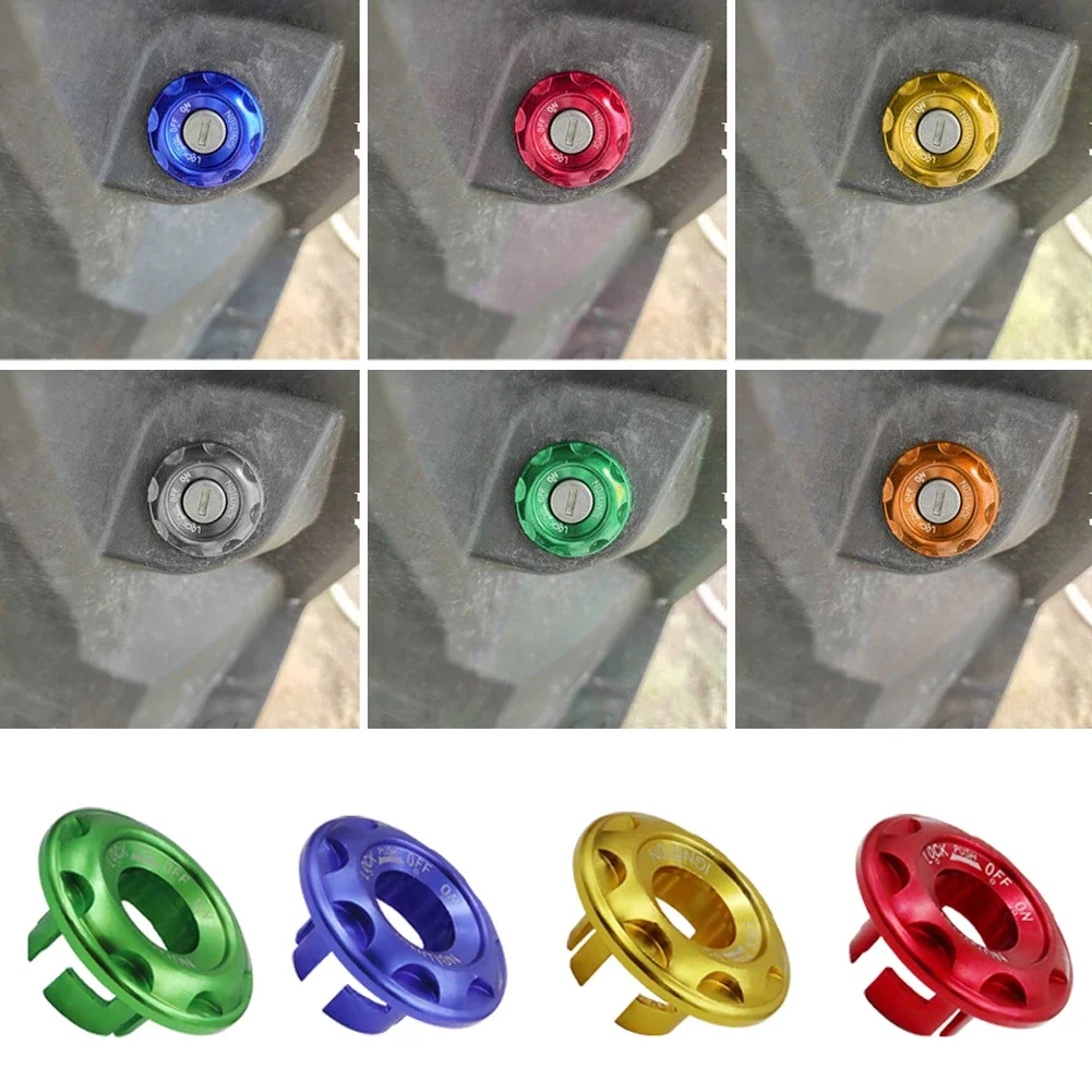 سبائك الألومنيوم دراجة نارية مفتاح إشعال غطاء مفتاح التبديل حامي حلقة قفل غطاء لياماها Fuego JOG ZY100T AVENUE RSZ Vino #1