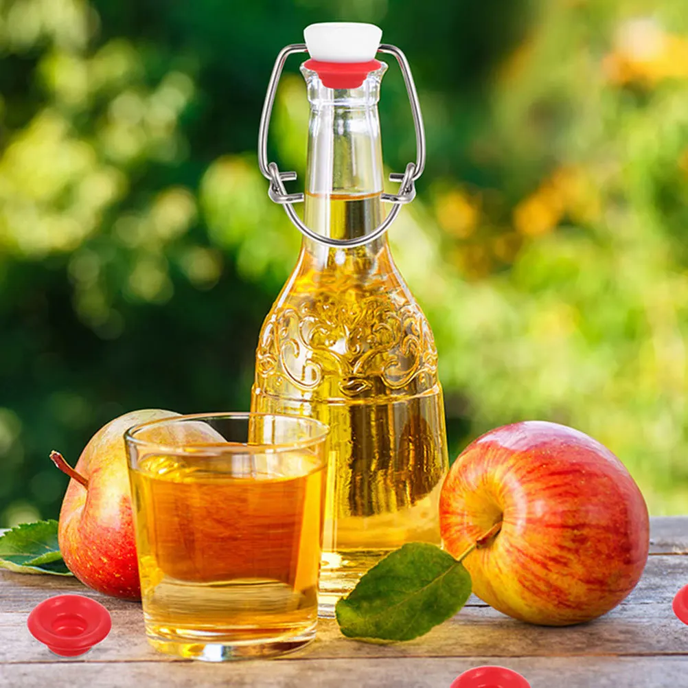 

24Pcs Bottle Sealing Gaskets Leak-Proof Plastic Swing Top Bottle Caps Gasket Replacement for Beer Soda Water Bottles