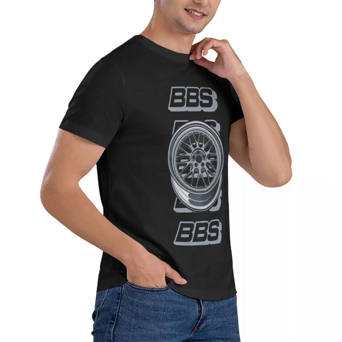 BBS Rim Racing Wheel Car Men T Shirts J-JDM Awesome Tee Shirt Short Sleeve O Neck T-Shirt 100% Cotton Party Clothes