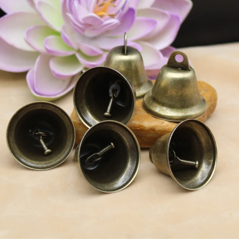 10Pcs Small-Jingle Bells Vintage Style Christmas Tree Hanging Bells Pet Collar Bell for Wedding Hallowmas Wind Chimes Decoration image 2