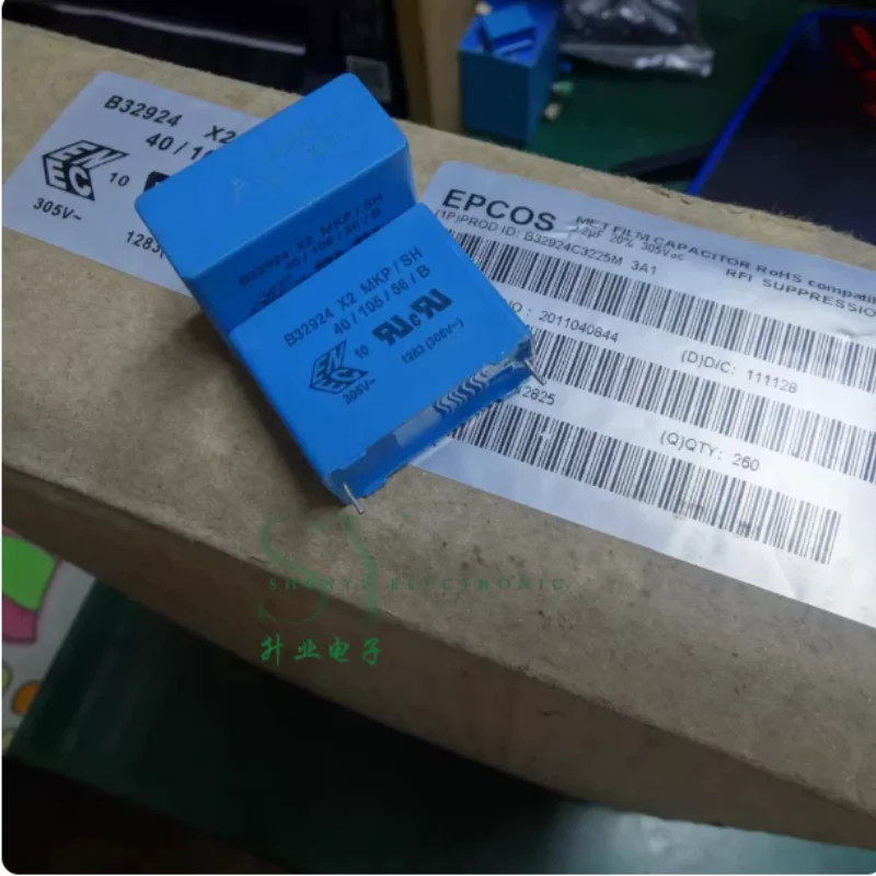 10pcs-100pcs EPCOS 2.2uf/305vAC 2u2 225 brand new 28MM thin film capacitor B32924C3225M