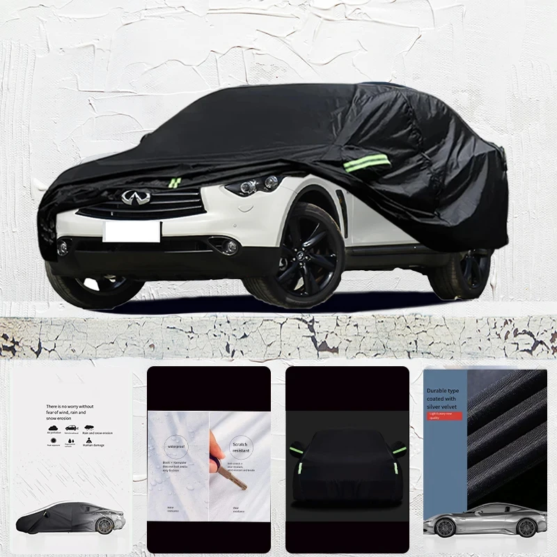 

For-infiniti-qx70-fit-Outdoor-Protection-Full-Car-Covers-Snow-Cover-Sunshade-Waterproof-Dustproof-Ex